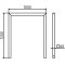 Lean-on hoop made of steel tube | Square tube 60 x 60 mm | without cross bar | total width: 1000 mm | hot-dip galvanized